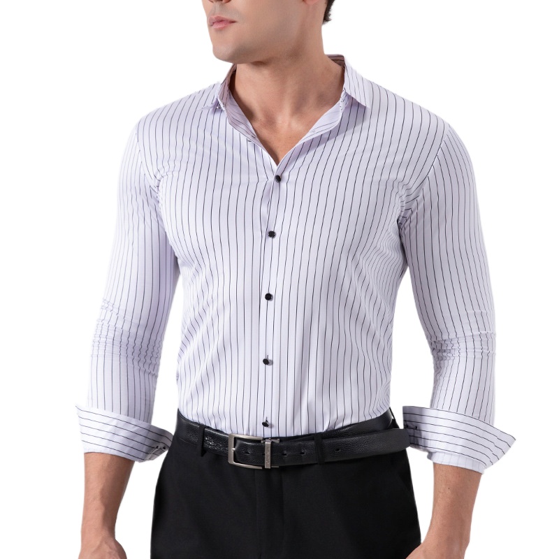 Formal Dress - Retro Striped Wrinkle Free Stretch Dress