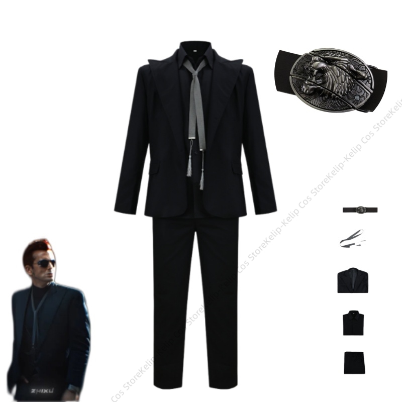 Womens Blazer - GO Crowley Cosplay Costume Black Slim