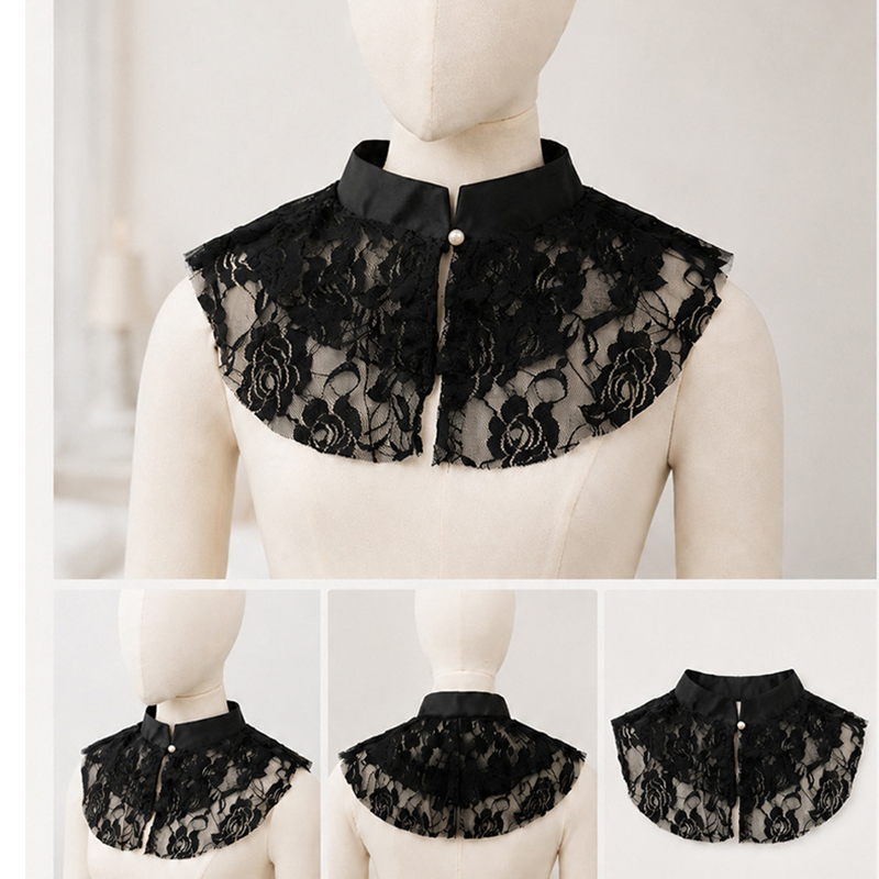 Lace Dress - Elegant Lace Floral False Collar shawl