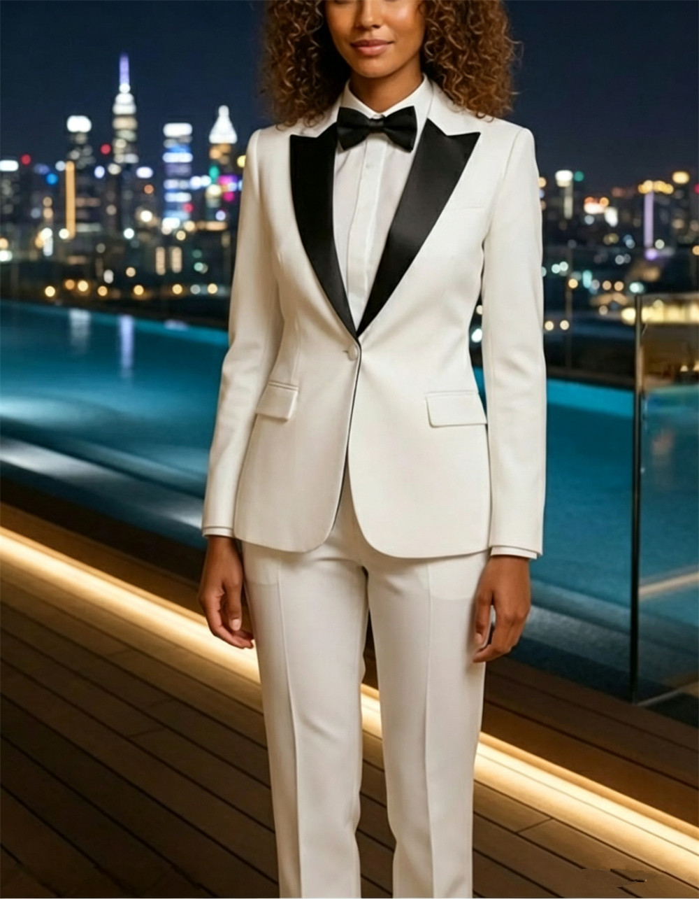 Womens Blazer - Ladies 2 Piece Suit White Suit