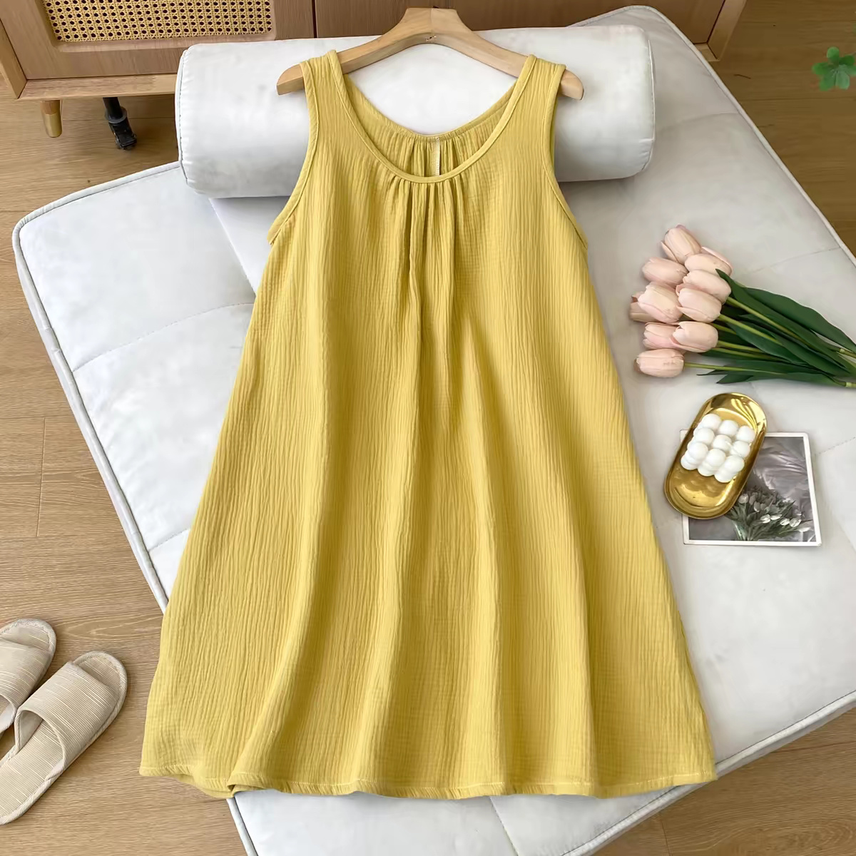 Summer Casual Women's Sleevele - Midi Dress ulasan dan harga