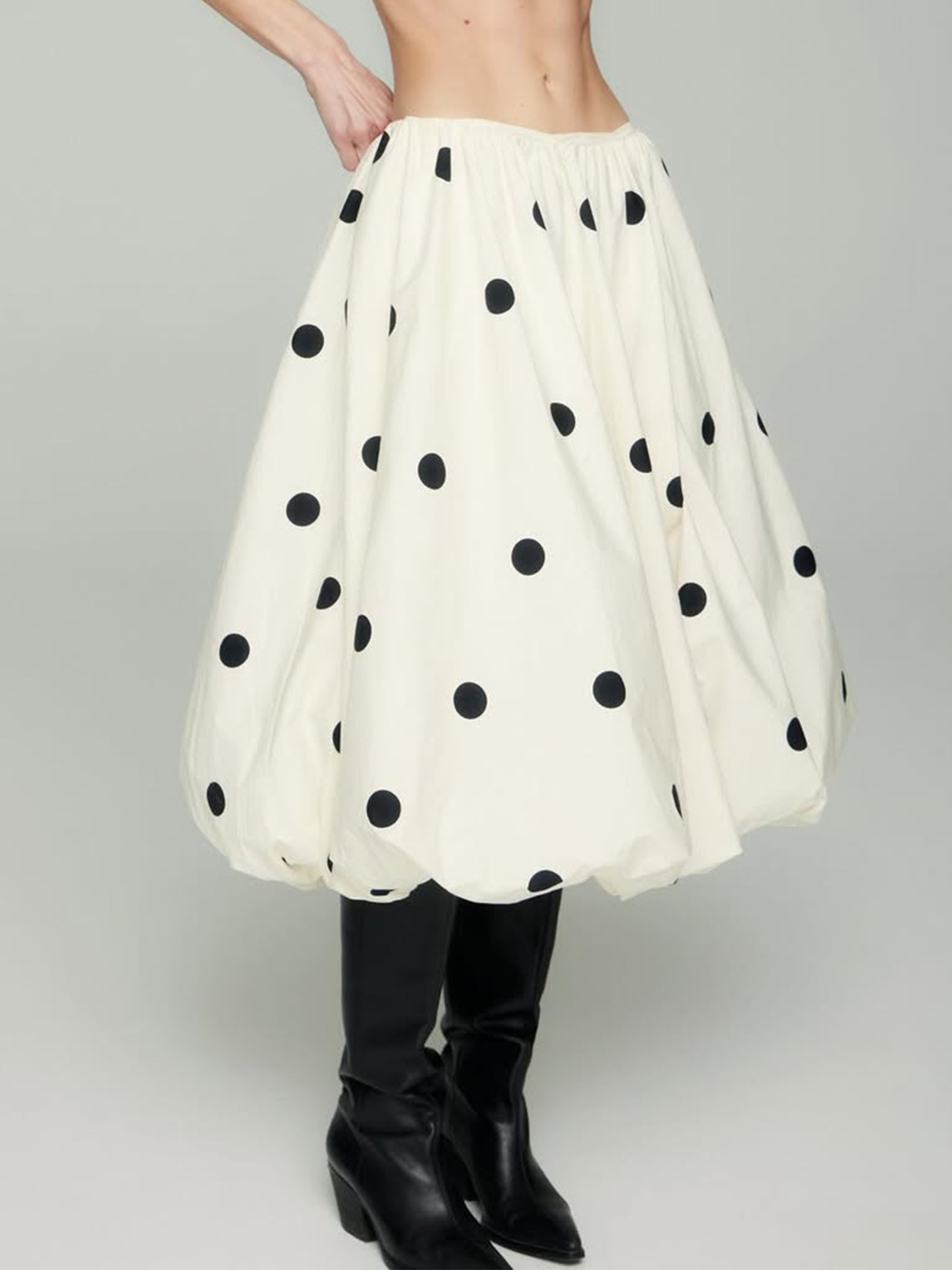 Women 2 Piece Polka Dot Dress  - Midi Dress ulasan dan harga