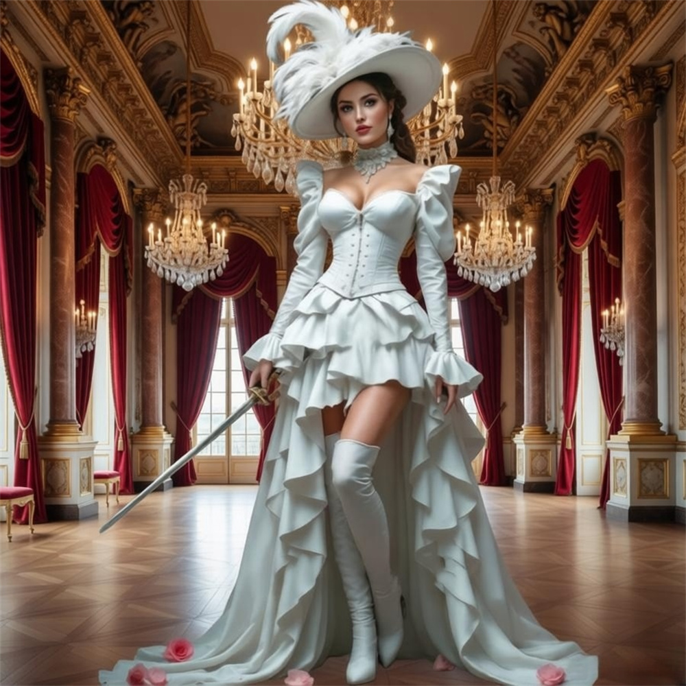Elegant Medieval Vintage Steam - Evening Gown ulasan dan harga