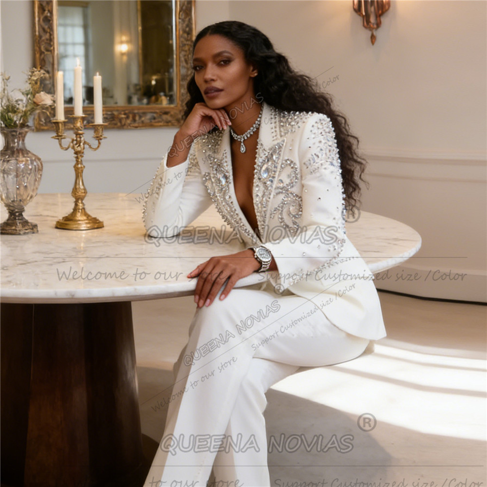 Customized Stones Beaded Suit  - Womens Blazer ulasan dan harga