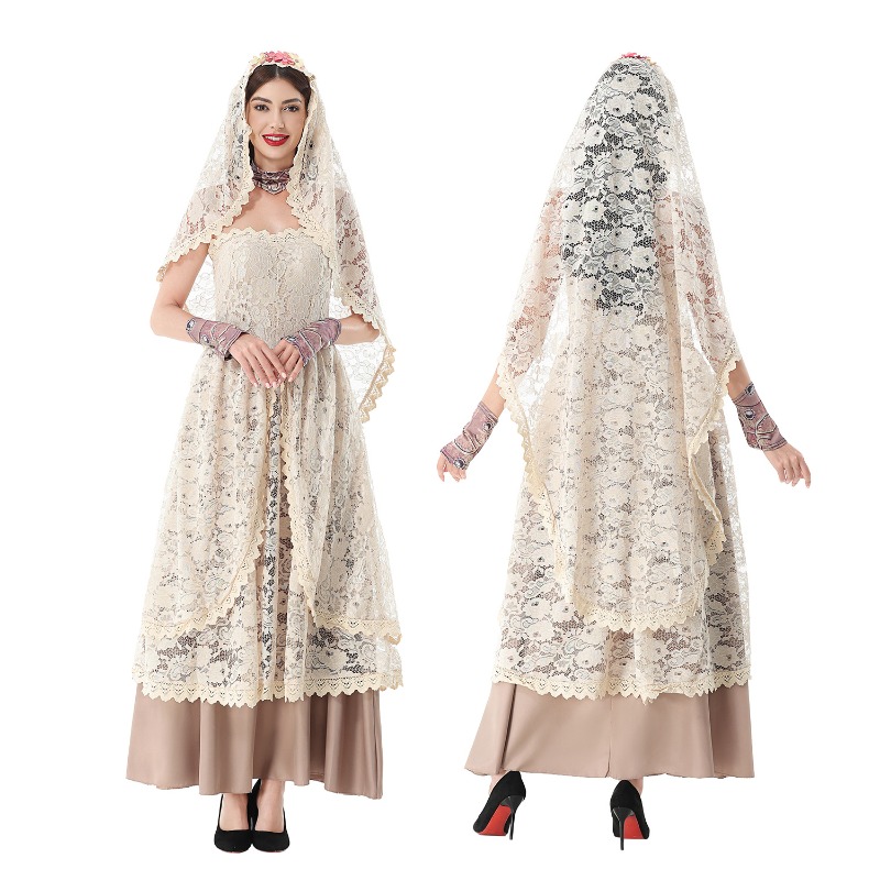 Women Vintage Lace Maxi Dress  - Lace Dress ulasan dan harga