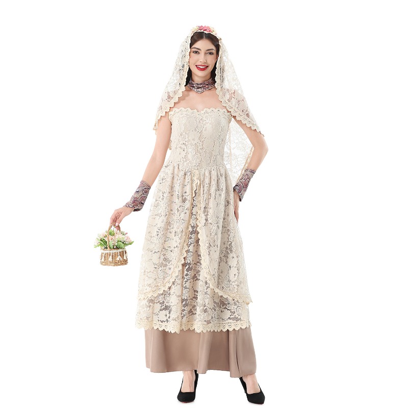 Women Vintage Lace Maxi Dress  - Lace Dress ulasan dan harga