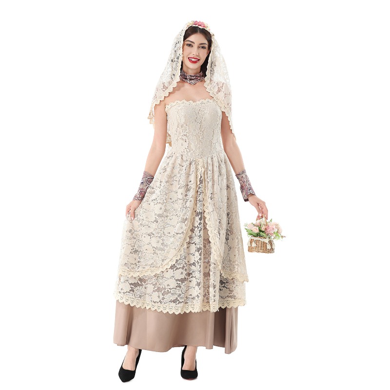 Women Vintage Lace Maxi Dress  - Lace Dress ulasan dan harga