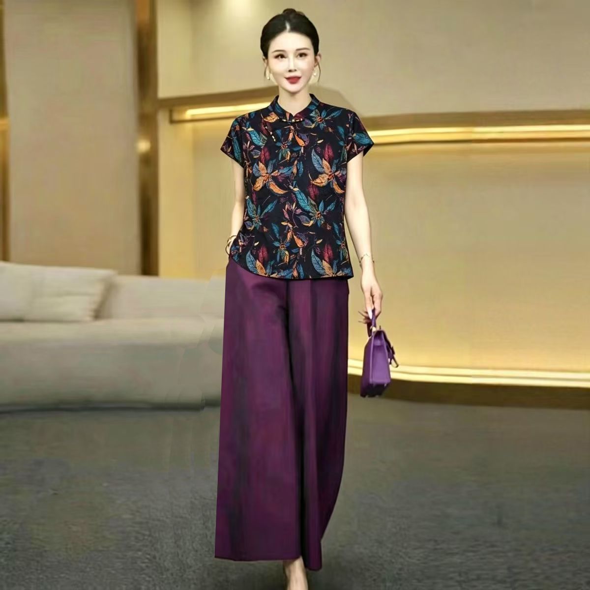Silk Suit Summer Mother's New  - Silk Blouse ulasan dan harga