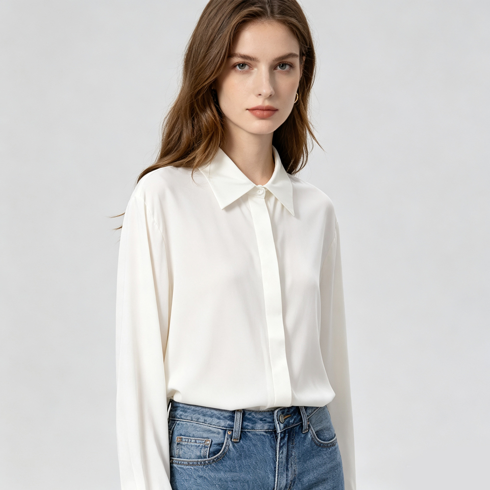 Plus Size Women's Fashion Earl - Silk Blouse ulasan dan harga