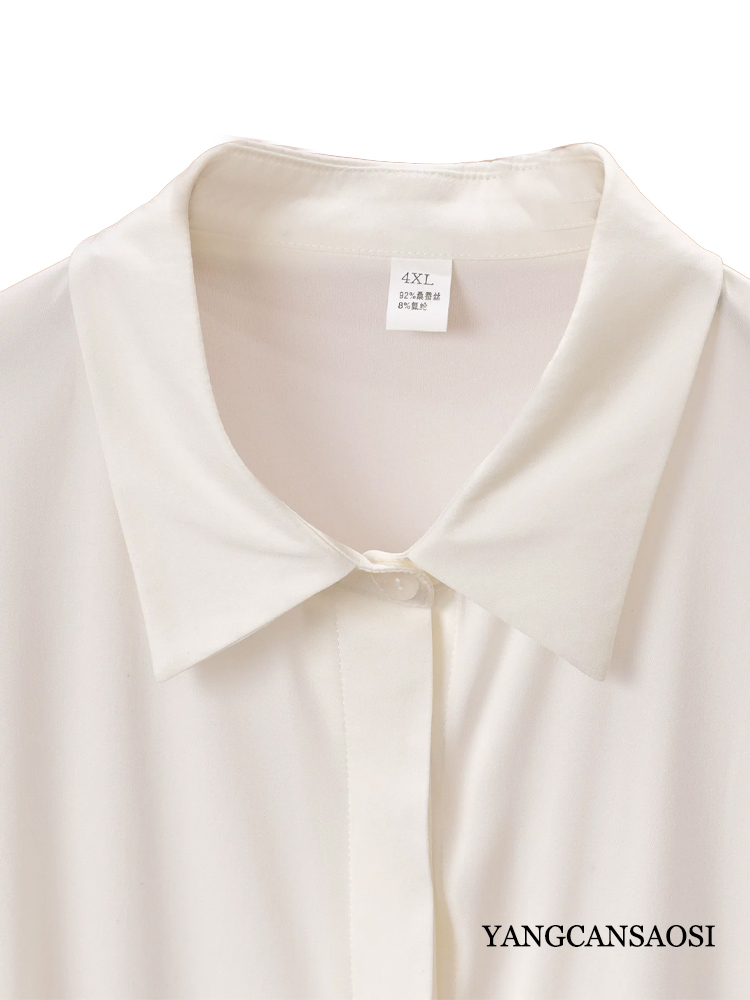 Plus Size Women's Fashion Earl - Silk Blouse ulasan dan harga