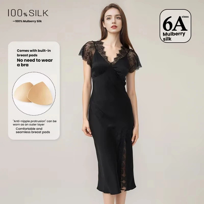 Women Sexy Lace Silk Nightdres - Lace Dress ulasan dan harga