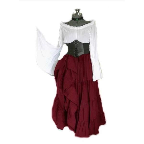 High Waist Long Sleeve Dress C - Midi Dress ulasan dan harga