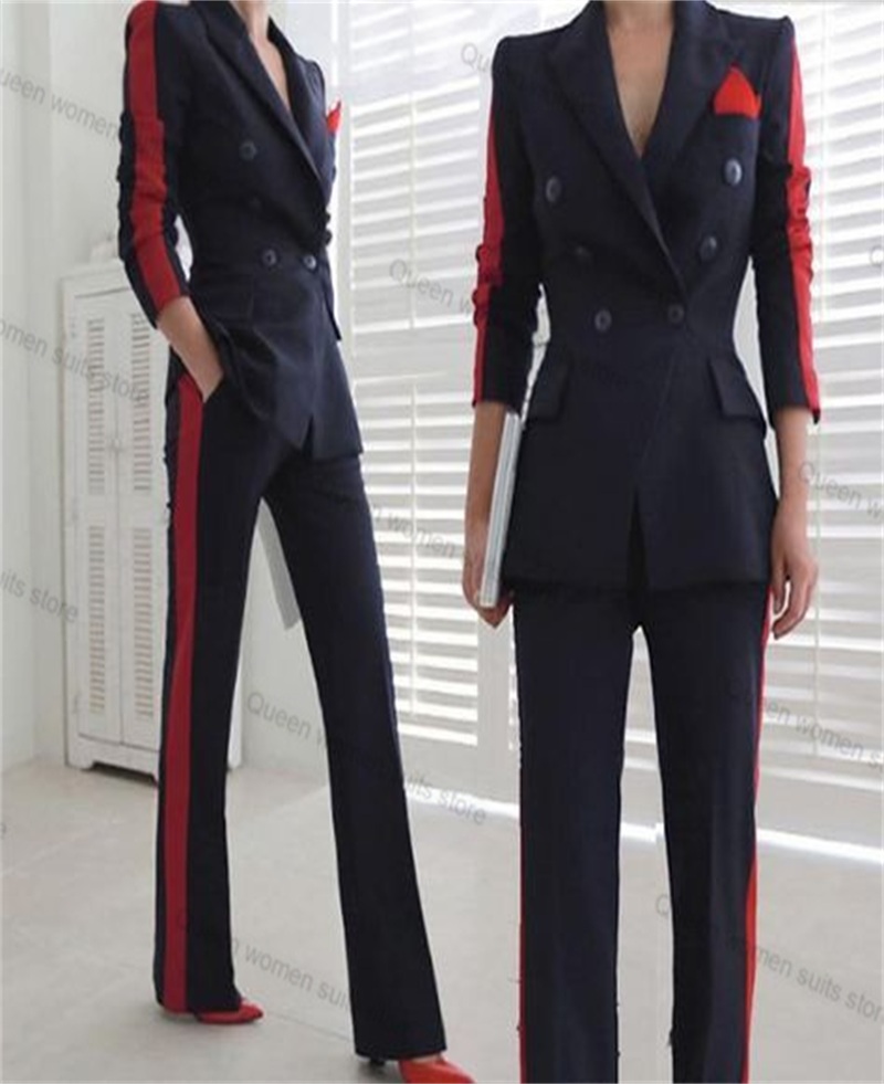 Red Black Autumn Women Suit Se - Women'S Red Formal Wear ulasan dan harga