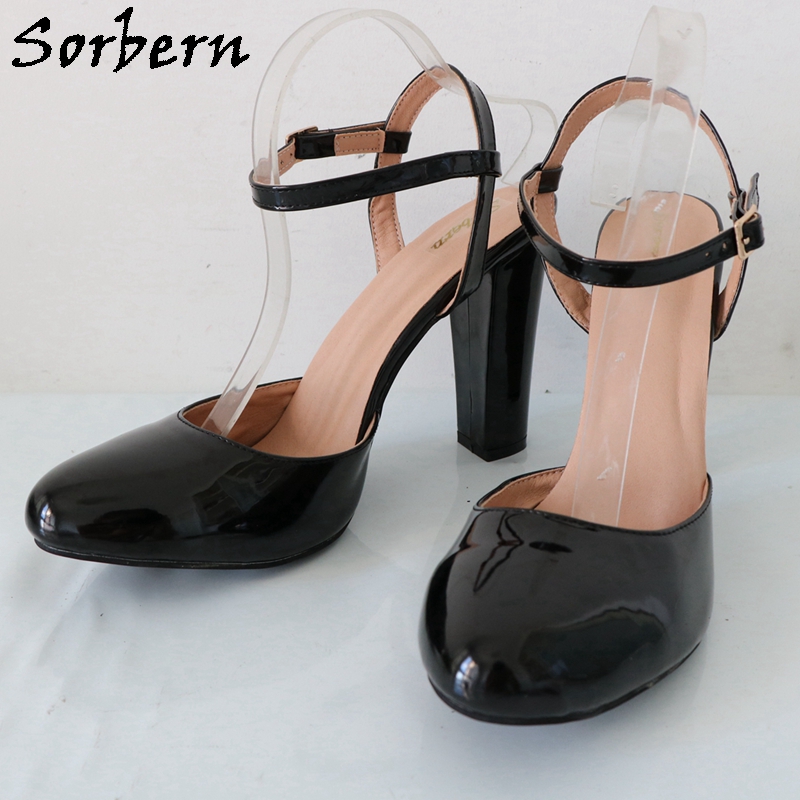 Sorbern Black Shiny Block High - Pump Heel Block ulasan dan harga