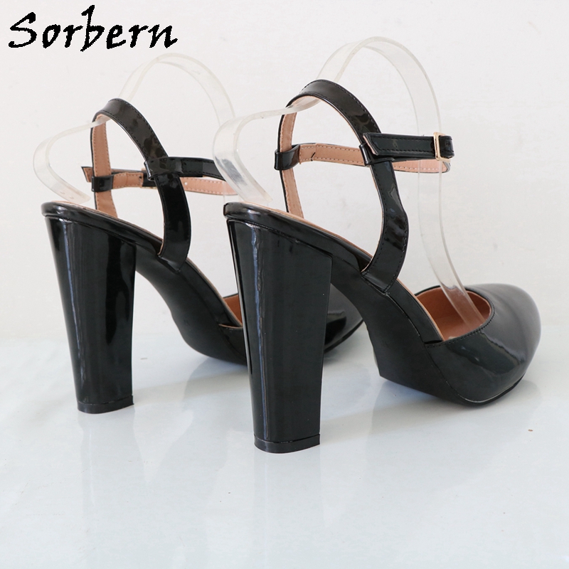 Sorbern Black Shiny Block High - Pump Heel Block ulasan dan harga