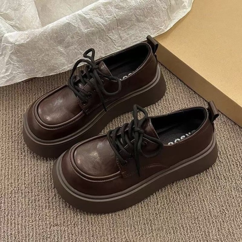 Women Vintage Brown Lace‑up Pl - Womens Heels ulasan dan harga