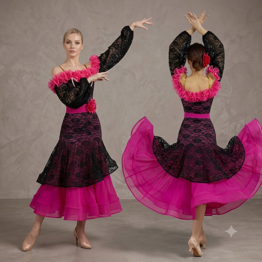 Women's Rose Red Ballroom Danc - Women'S Red Formal Wear ulasan dan harga
