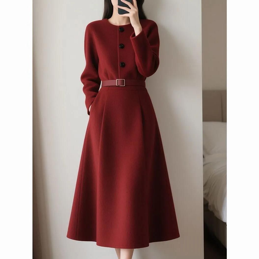 Red Retro High-end Feeling Wai - Women'S Red Formal Wear ulasan dan harga