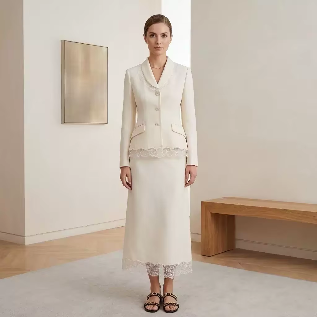 Luxury Wool Silk Blend Skirt S - Formal Skirt ulasan dan harga