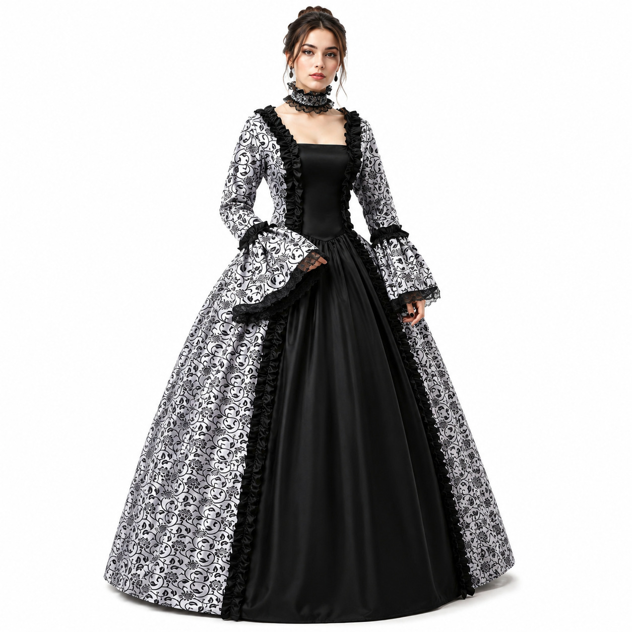 Vintage Medieval Gothic Square - Lace Dress ulasan dan harga