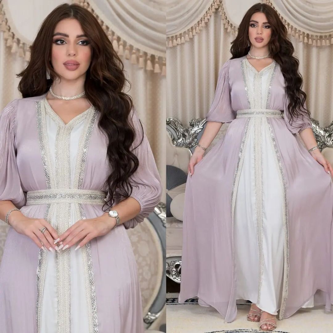 Lavender Sequin Dress V Neck P - Evening Gown ulasan dan harga