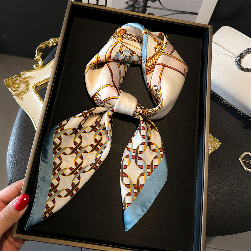 Luxury Female Square Scarf Cha - Silk Blouse ulasan dan harga